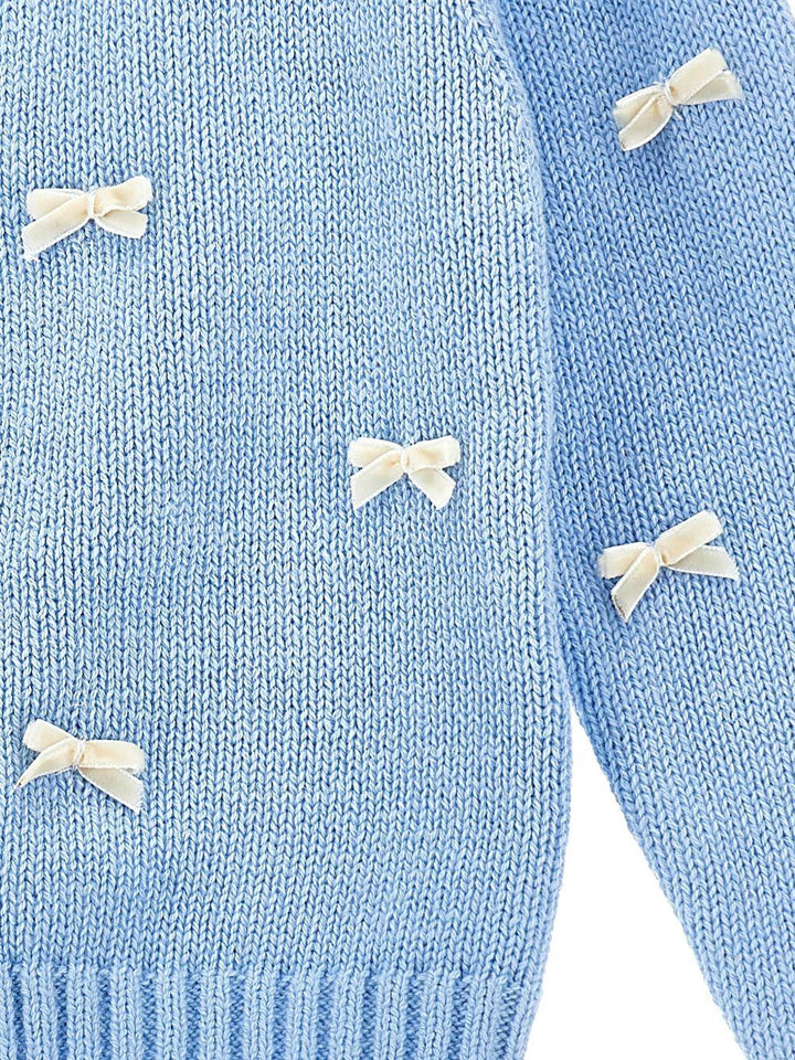 Cardigan blu per neonata 37F8006060 5801 Monnalisa Kids 