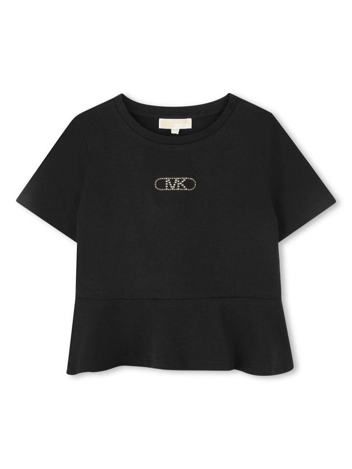 T-shirt nera per bambina