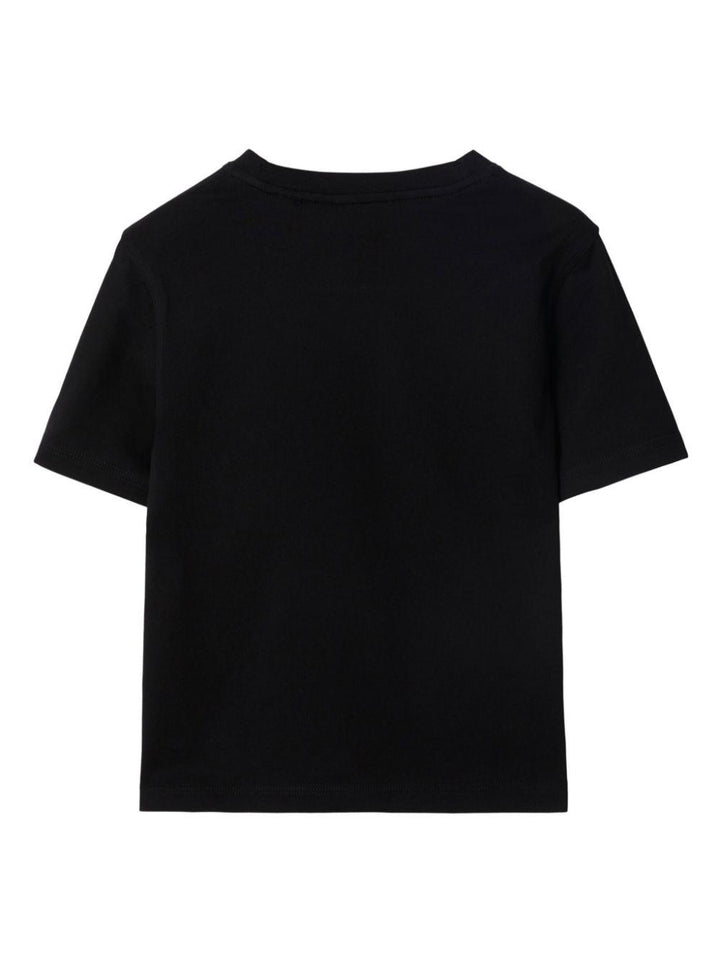 T-shirt nera per bambino 8096554 A1189 Burberry Kids 