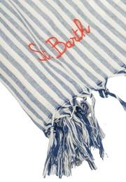 Telo mare bianco/blu navy per bambina FOUL002 02766L MC2 Saint Barth Kids 