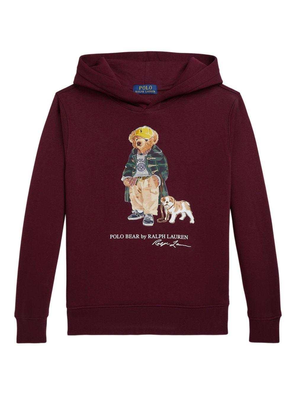 Felpa bordeaux per bambino 322979491 001 Ralph Lauren Kids 