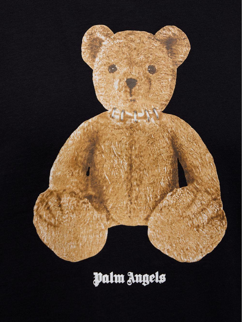 T-shirt nero per bambino PMAA10BS26JER004 1060 Palm Angels 