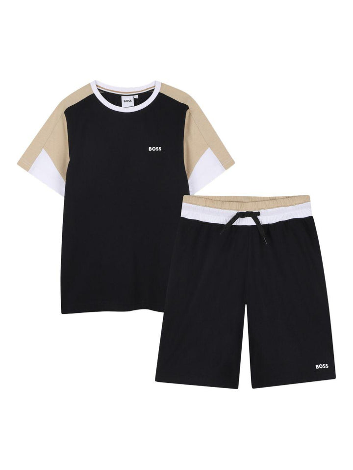 Completo nero per bambino J53006 09B Boss Kids 