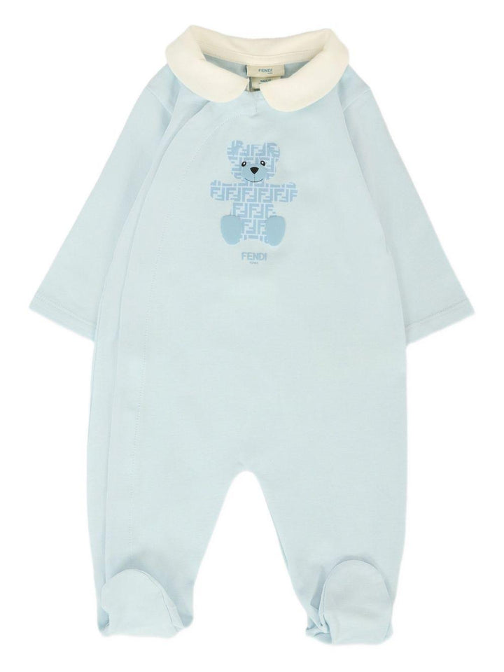 Tutina azzurra per neonato BUK141ST8 F19J4 Fendi Kids 