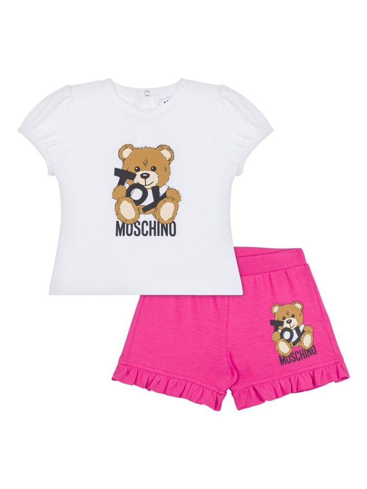 Completo sportivo rosa caldo per neonata