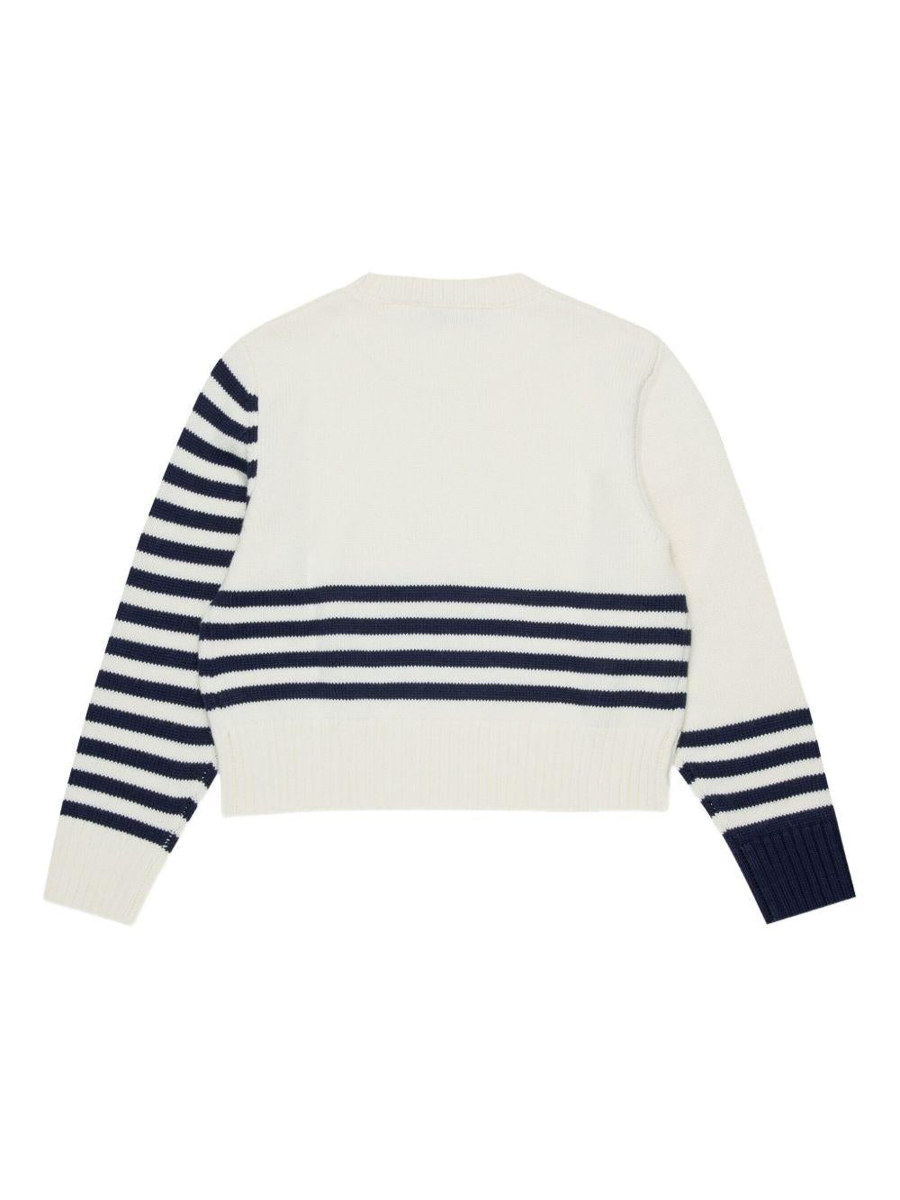 Maglione bianco/blu per bambina MX0234MX042 MX102 Max&co Kids 