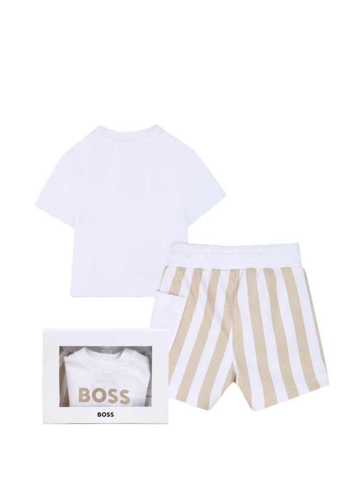 Completo bianco/beige per neonato J53048 249 Boss Kids 