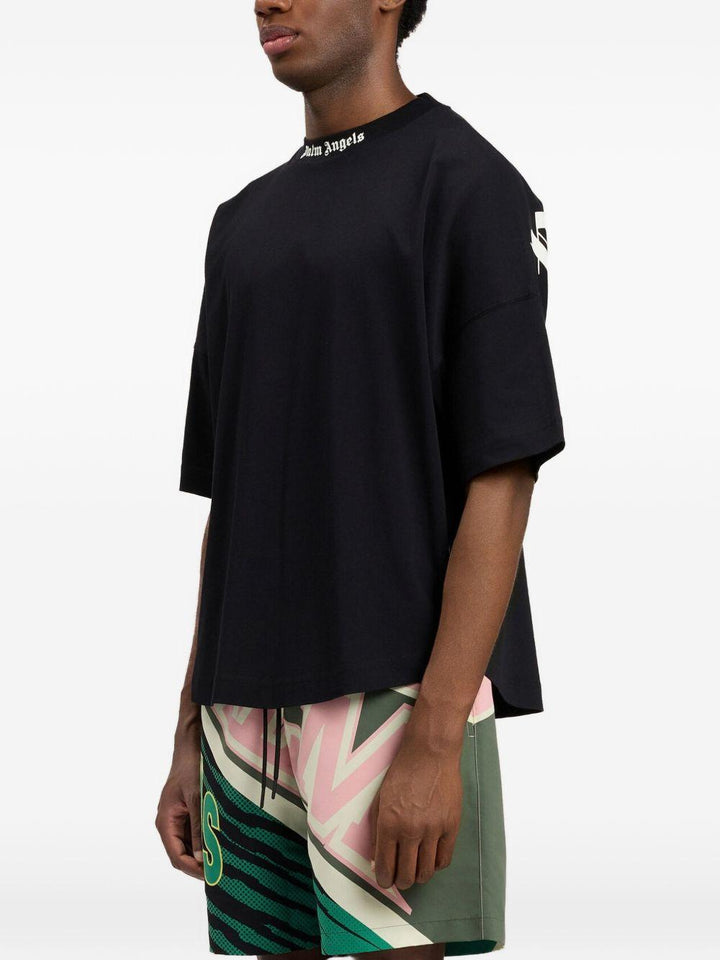 T-shirt nero per bambino PMAA10BS26JER001 1003 Palm Angels 