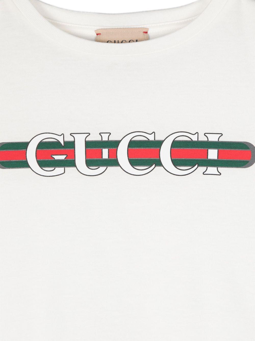 T-shirt bianca per bambino 561651XJGPI 9214 Gucci Kids 