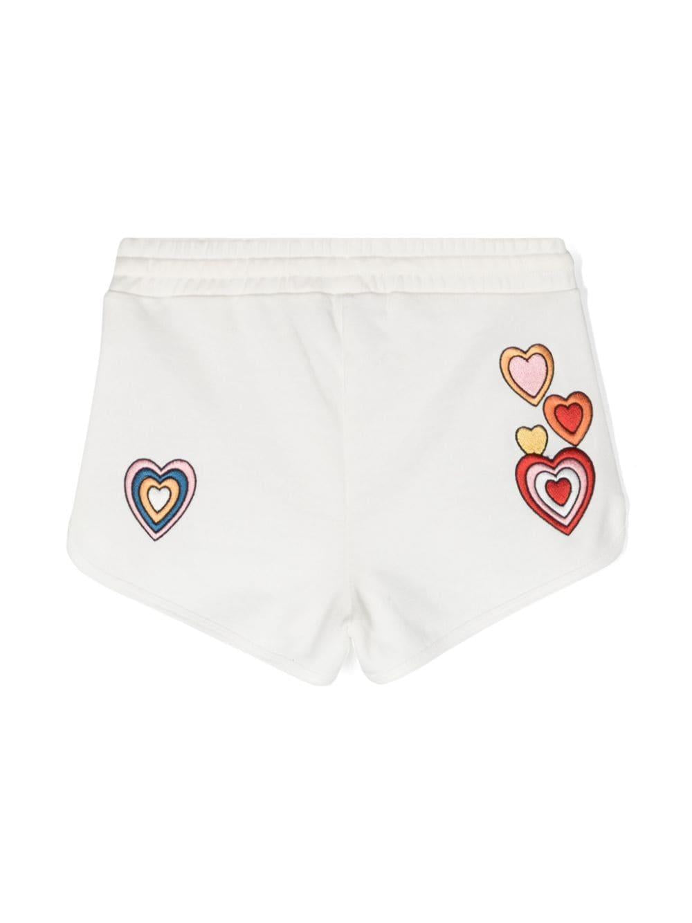 White Bermuda shorts for girls