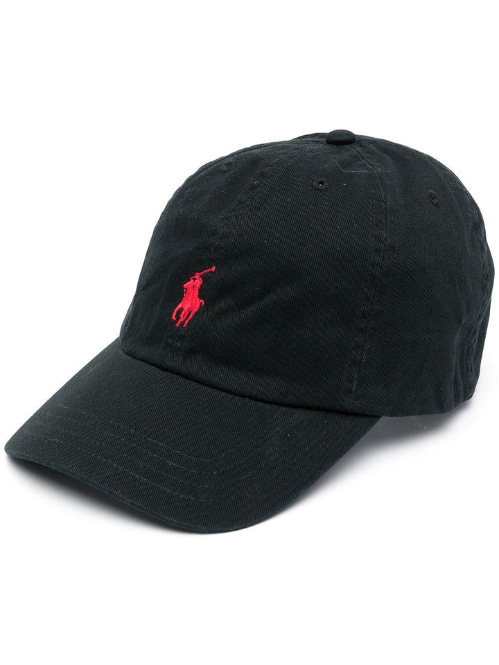 Black cap for children with logo