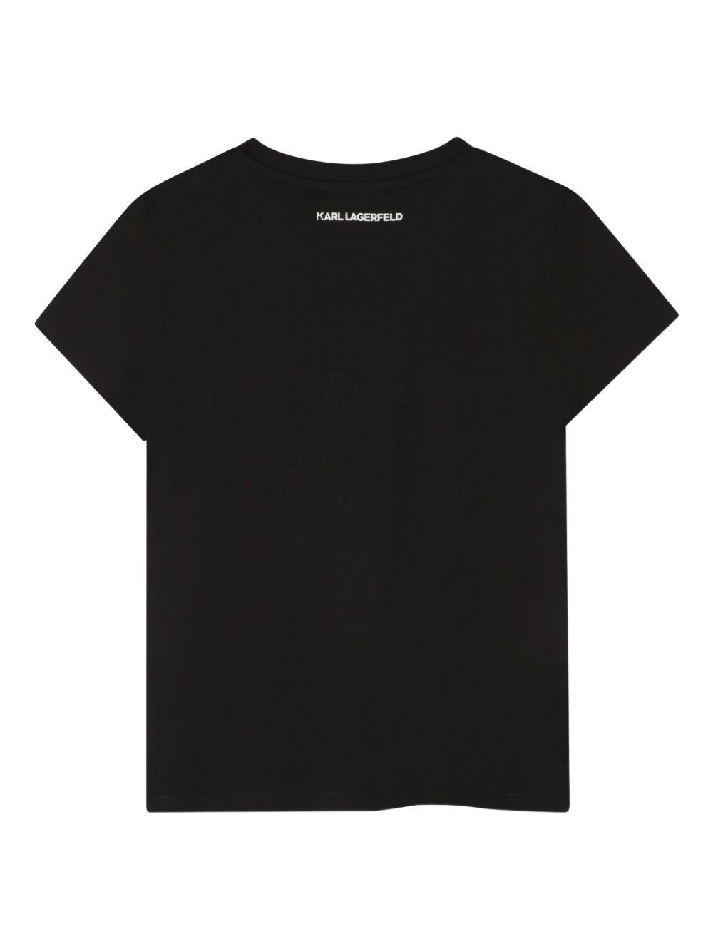 T-shirt nero per bambino Z30945 09B Karl Lagerfeld Kids 