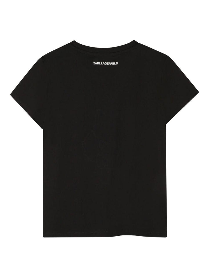 T-shirt nero per bambino Z30945 09B Karl Lagerfeld Kids 