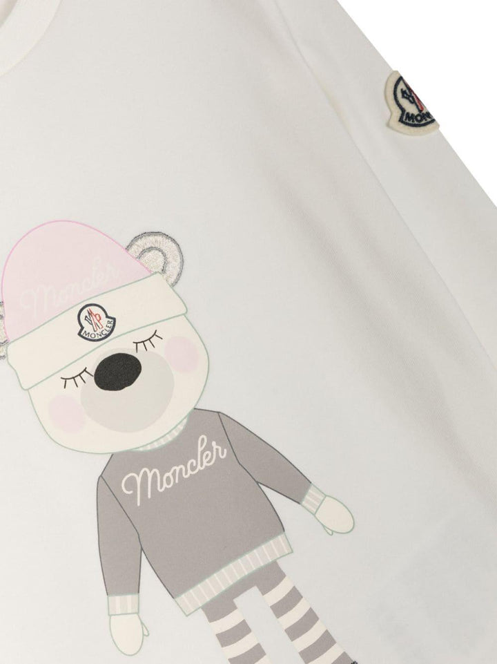Milky white baby t-shirt with print