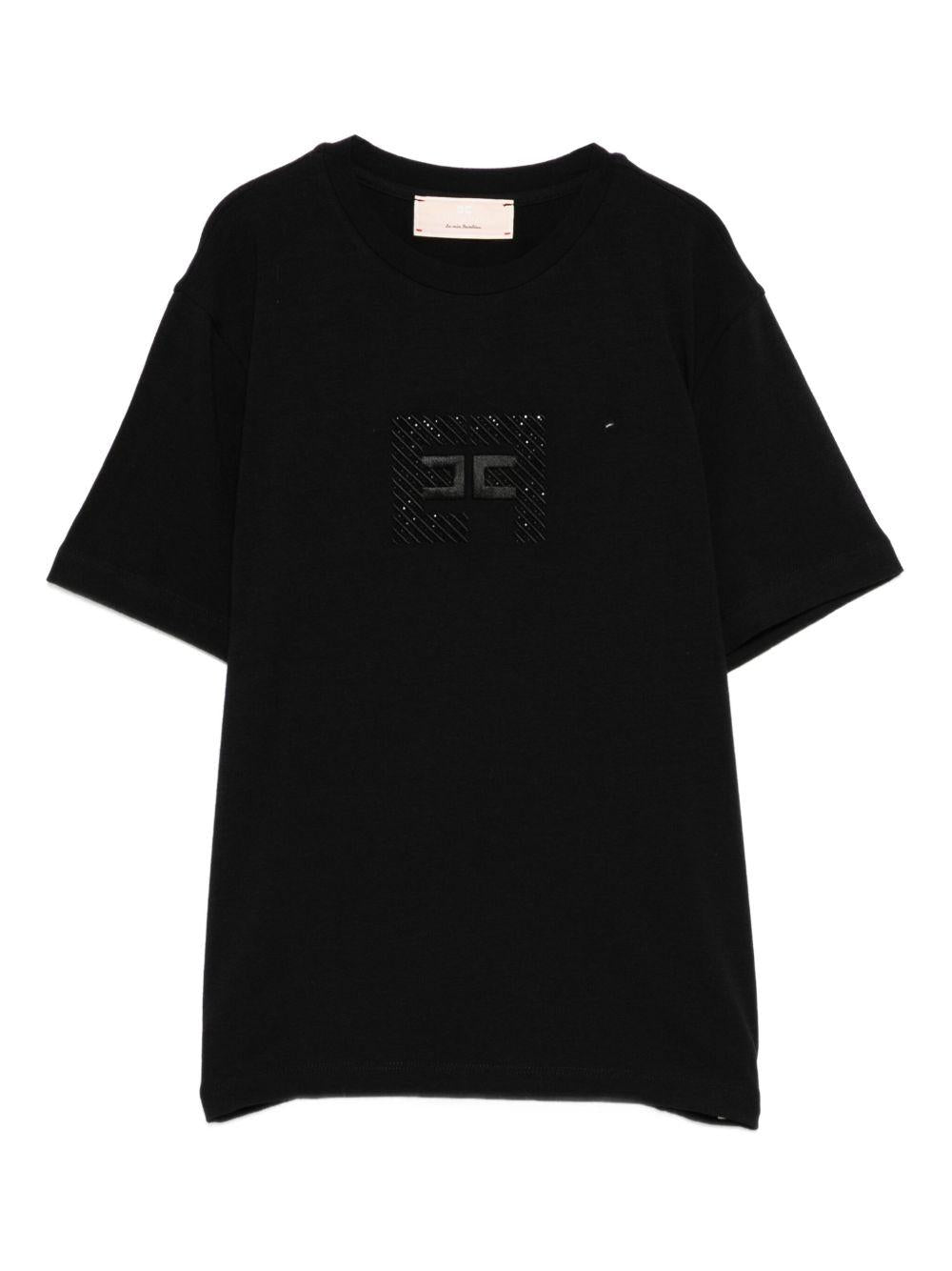 T-shirt nero per bambina EFTS2490JE006 N000 Elisabetta Franchi Kids 