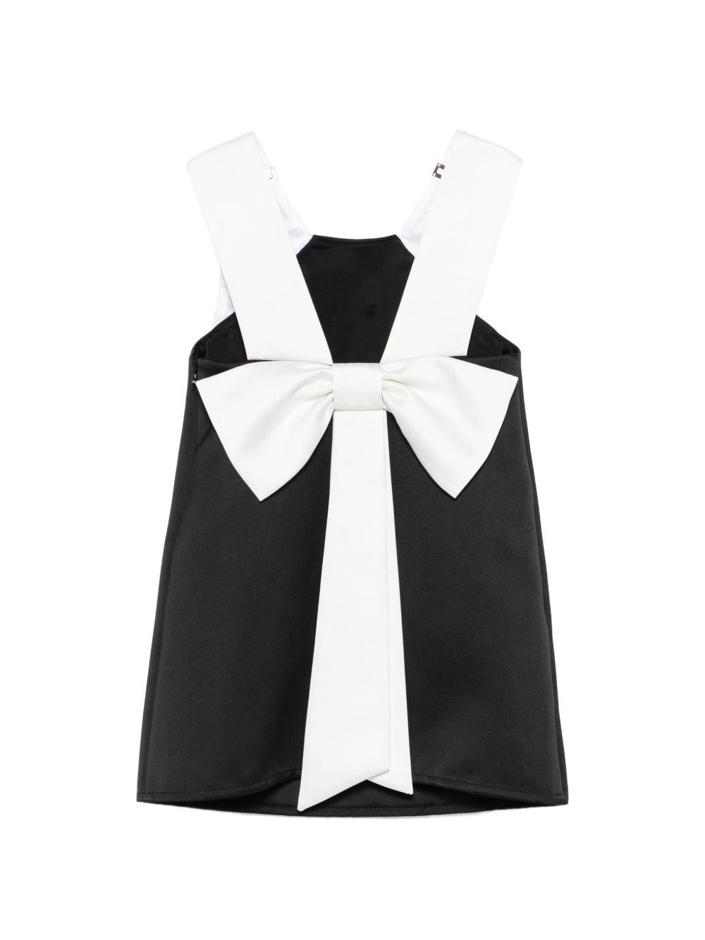 Abito nero/bianco per bambina EFAB6680RA016 D285 Elisabetta Franchi Kids 