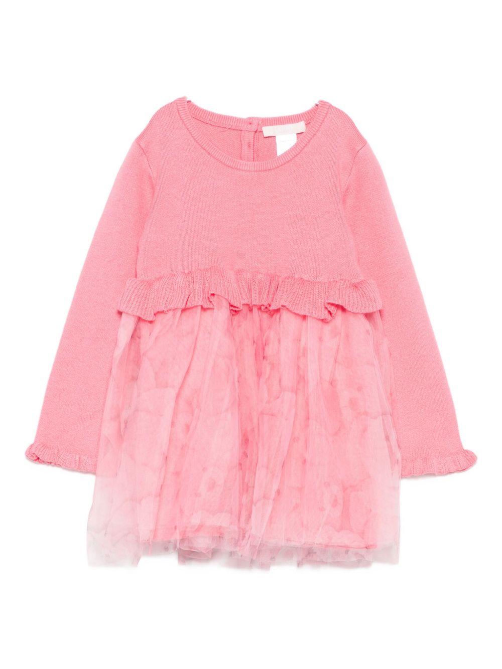 Abito rosa camelia per neonata HF5059MA07E M9981 Liu Jo 