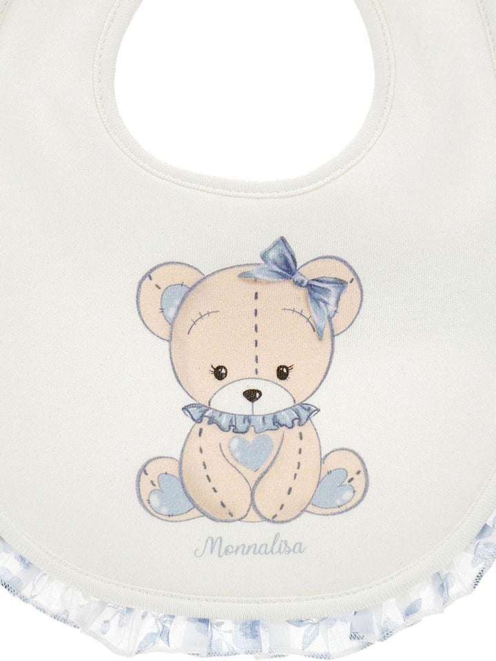 Tutina bianca/blu per neonata 35F5086000 0151 Monnalisa Kids 
