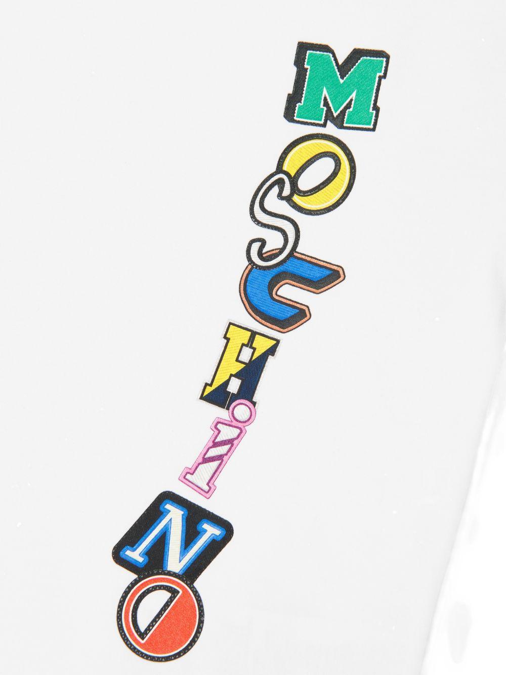 T-shirt bianca per bambino HYM05GLAA02 10101 Moschino Kids 