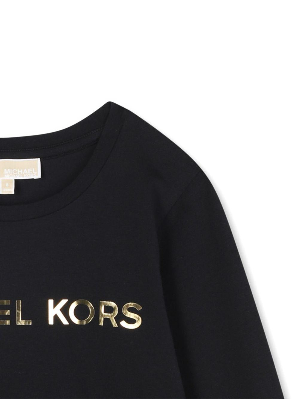 T-shirt nera per bambina R30488 09B Michael Kors Kids 