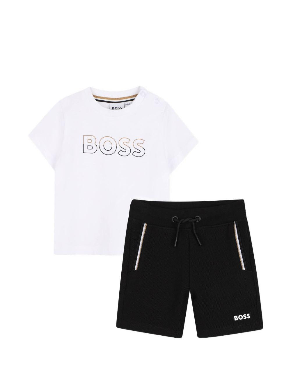 Completo bianco/nero per neonato J52846 09B Boss Kids 