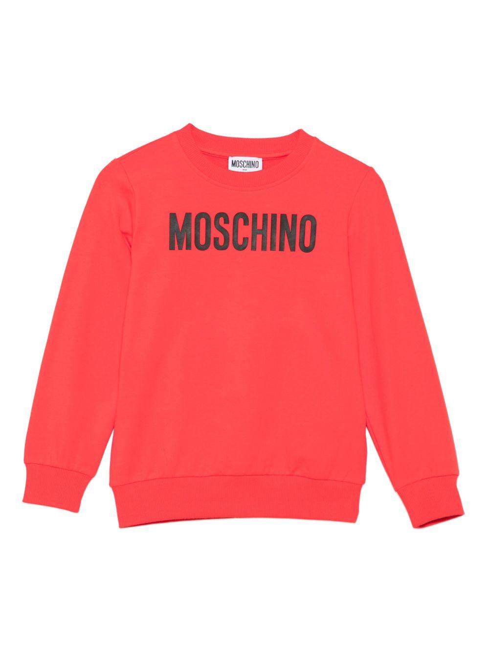 Felpa rossa per bambino HUF09ILDA21 50109 Moschino Kids 