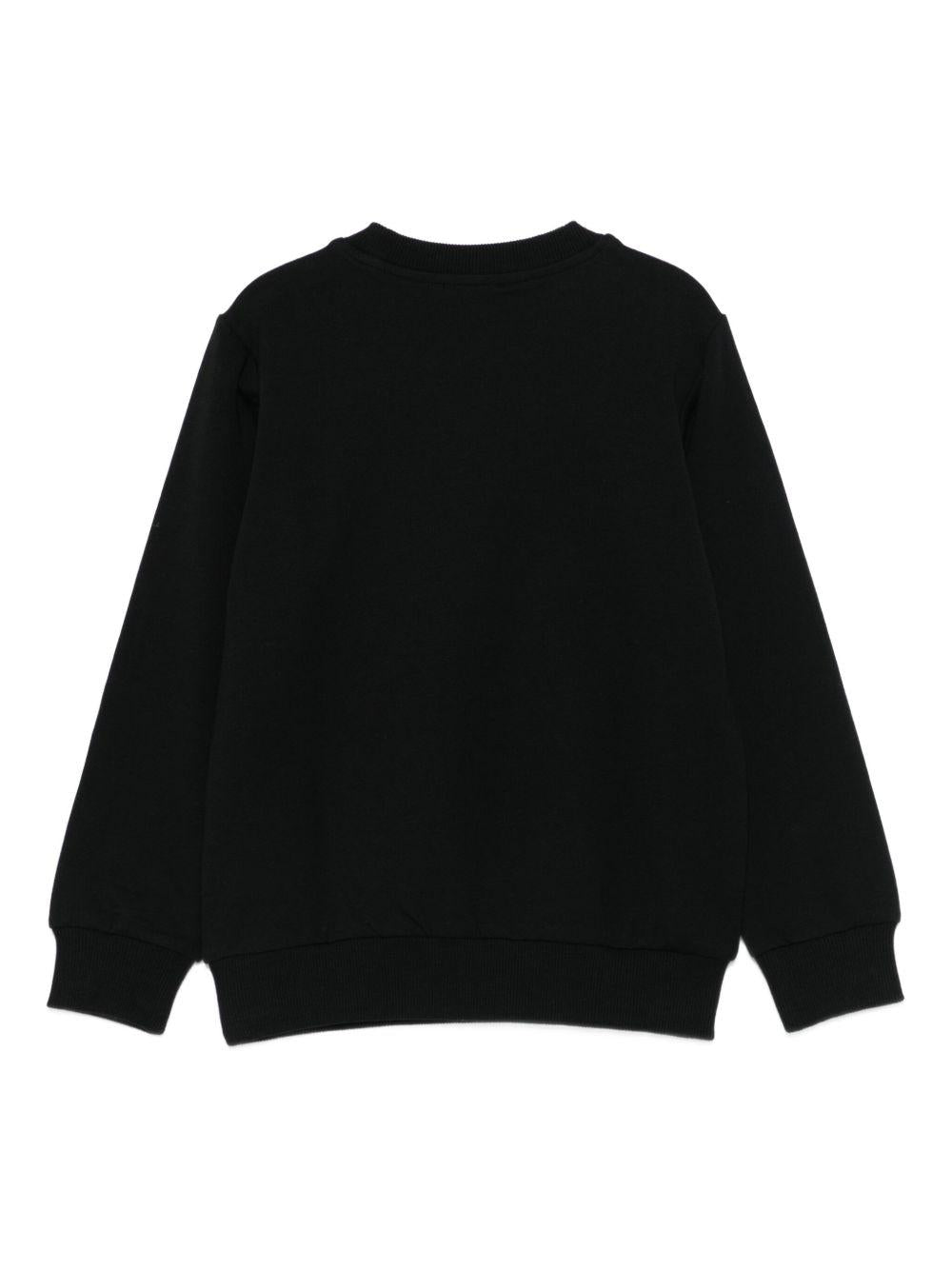 Felpa nera per bambino HUF09ILDA21 60100 Moschino Kids 