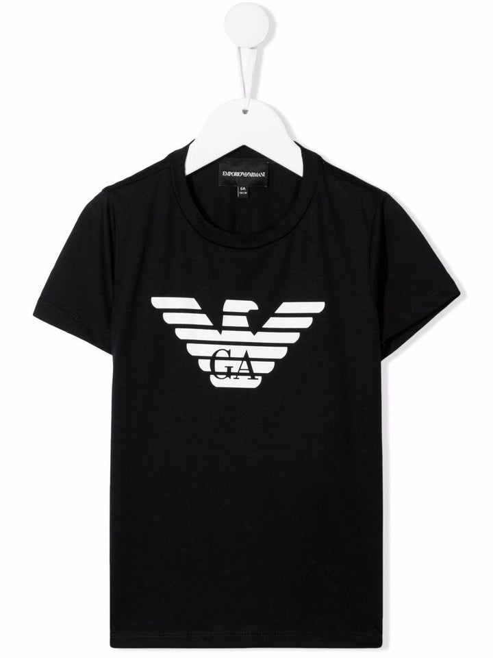 T-shirt per bambino in cotone nera