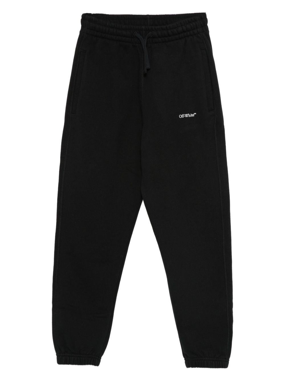 Pantalone nero per bambino OBCH001F25FLE004 1001 Off White Kids 
