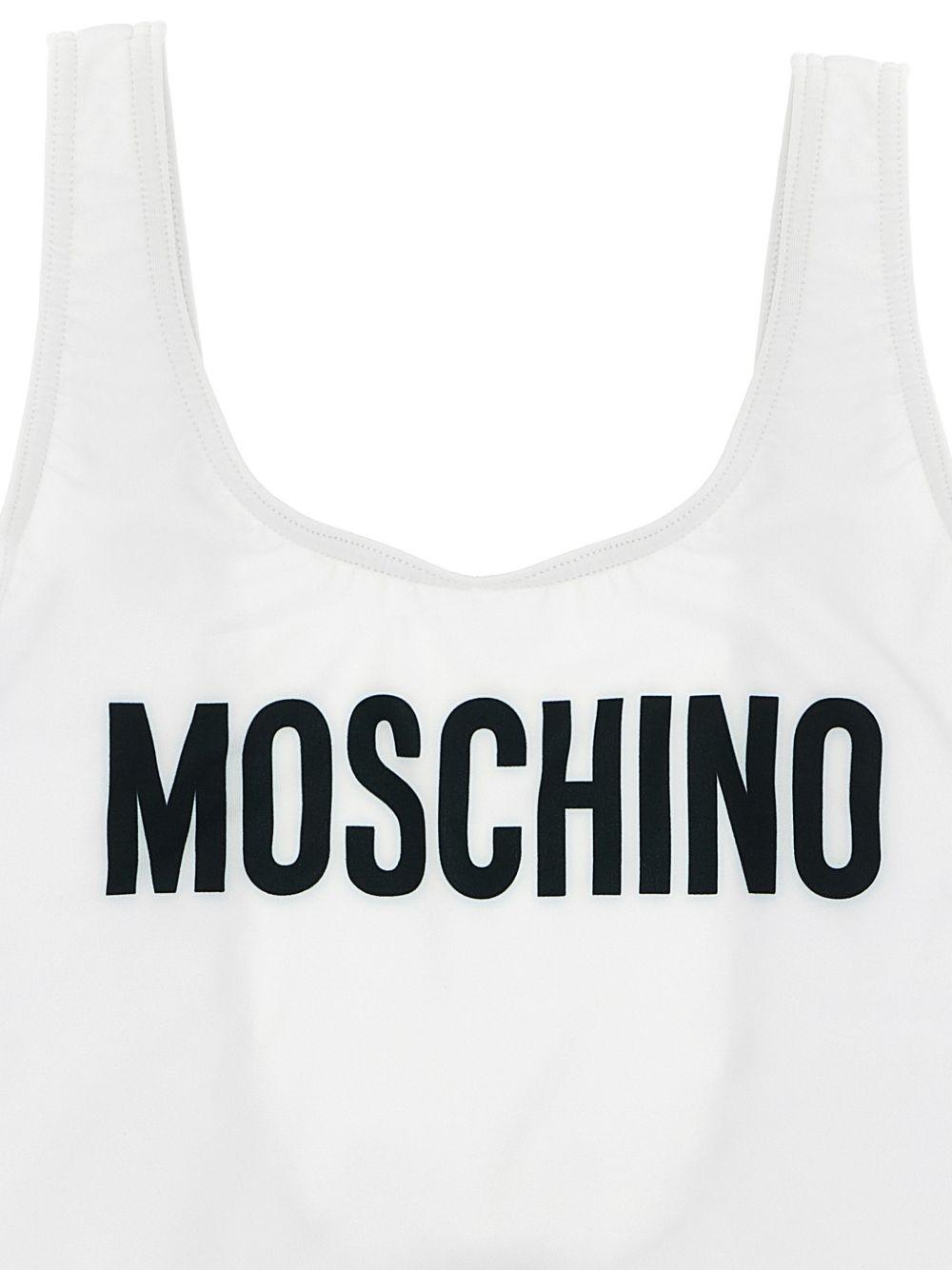 Costume entero bianco per bambina HDL016LKA11 10101 Moschino Kids 