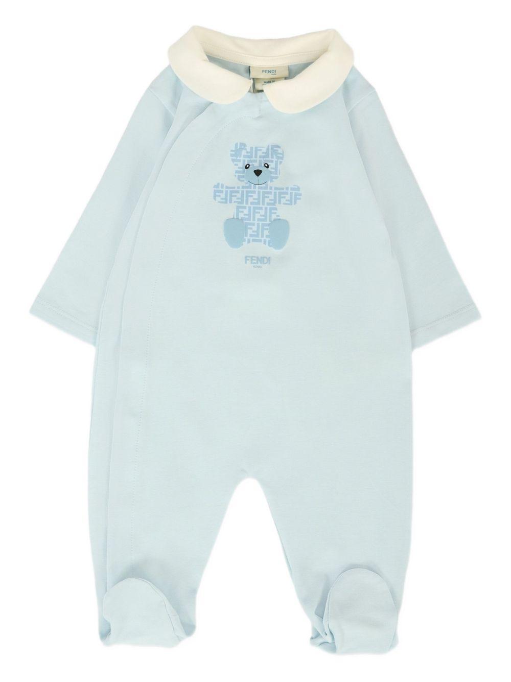 Tutina azzurra per neonato BUK141ST8 F19J4 Fendi Kids 