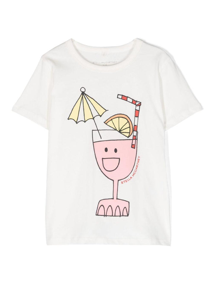 White t-shirt for children with print