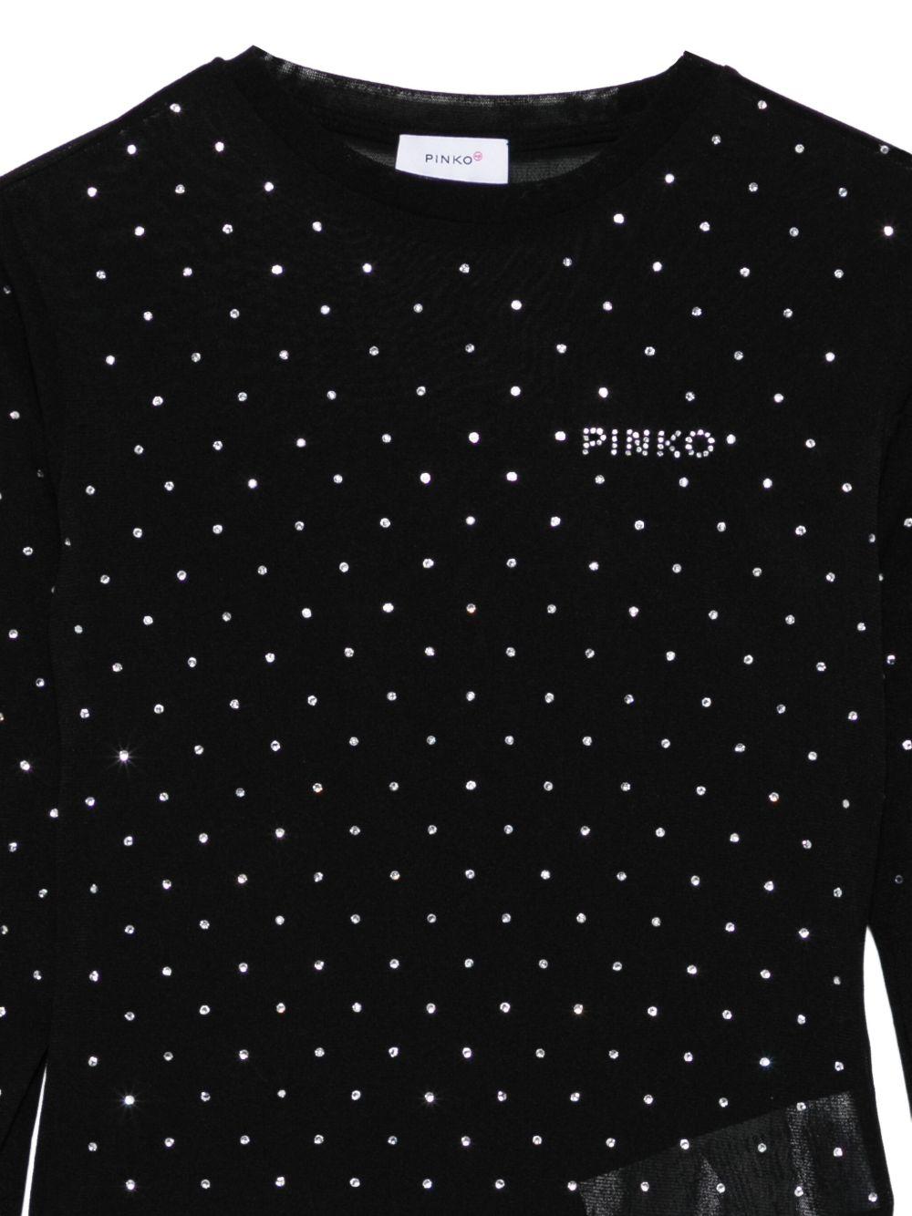 Top nero per bambina KFBD002CTU023 D818 Pinko Kids 
