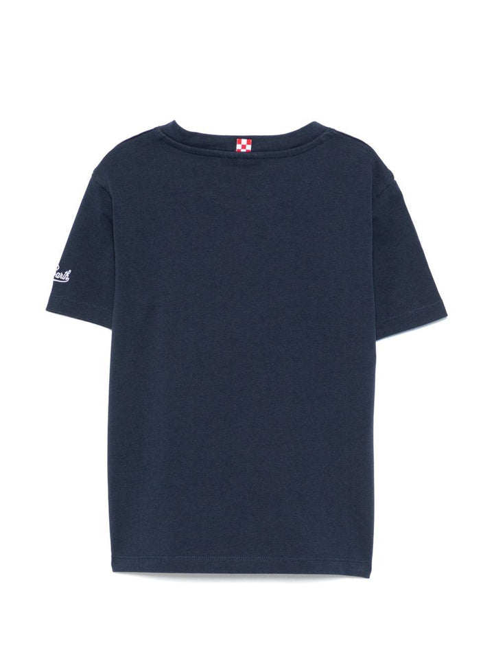 T-shirt blu navy per bambino DNV0001 00291L MC2 Saint Barth Kids 