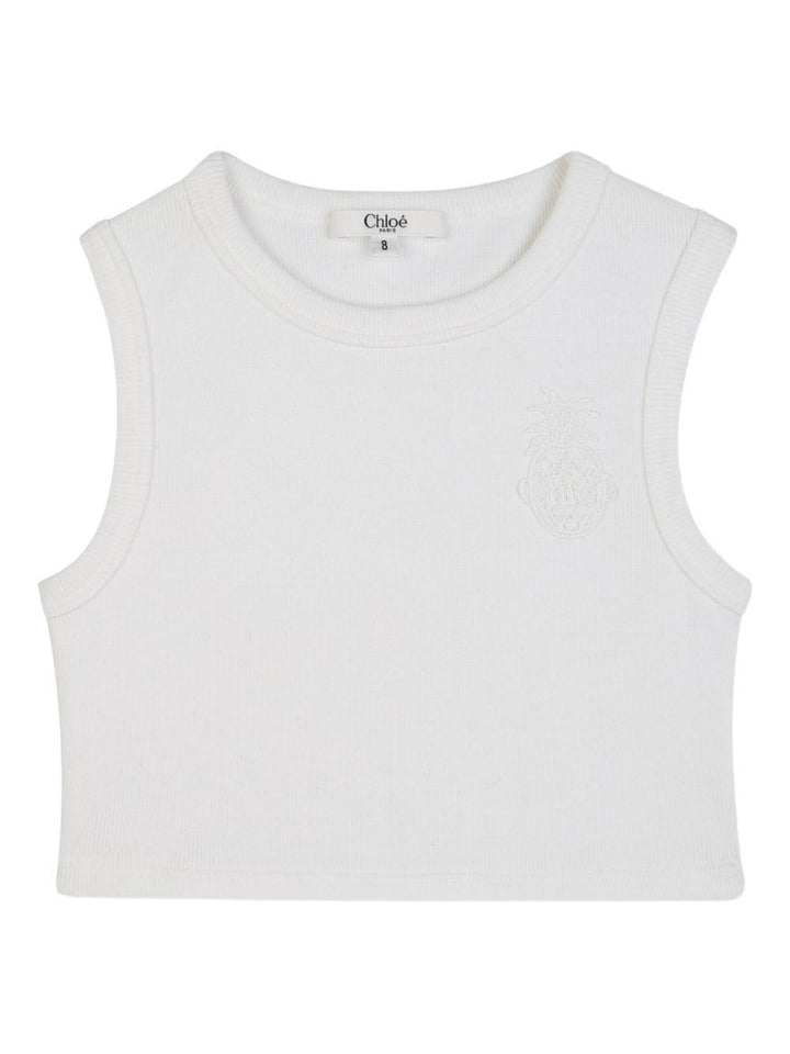 T-shirt bianca per bambina C20852 117 Chloe 