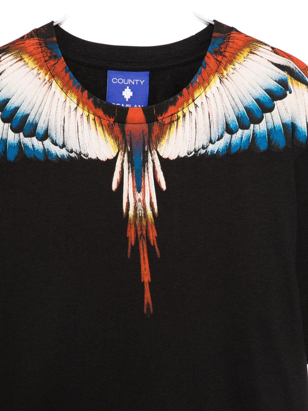T-shirt nera per bambino F5CMJBTH062 110 Marcelo Burlon Kids 