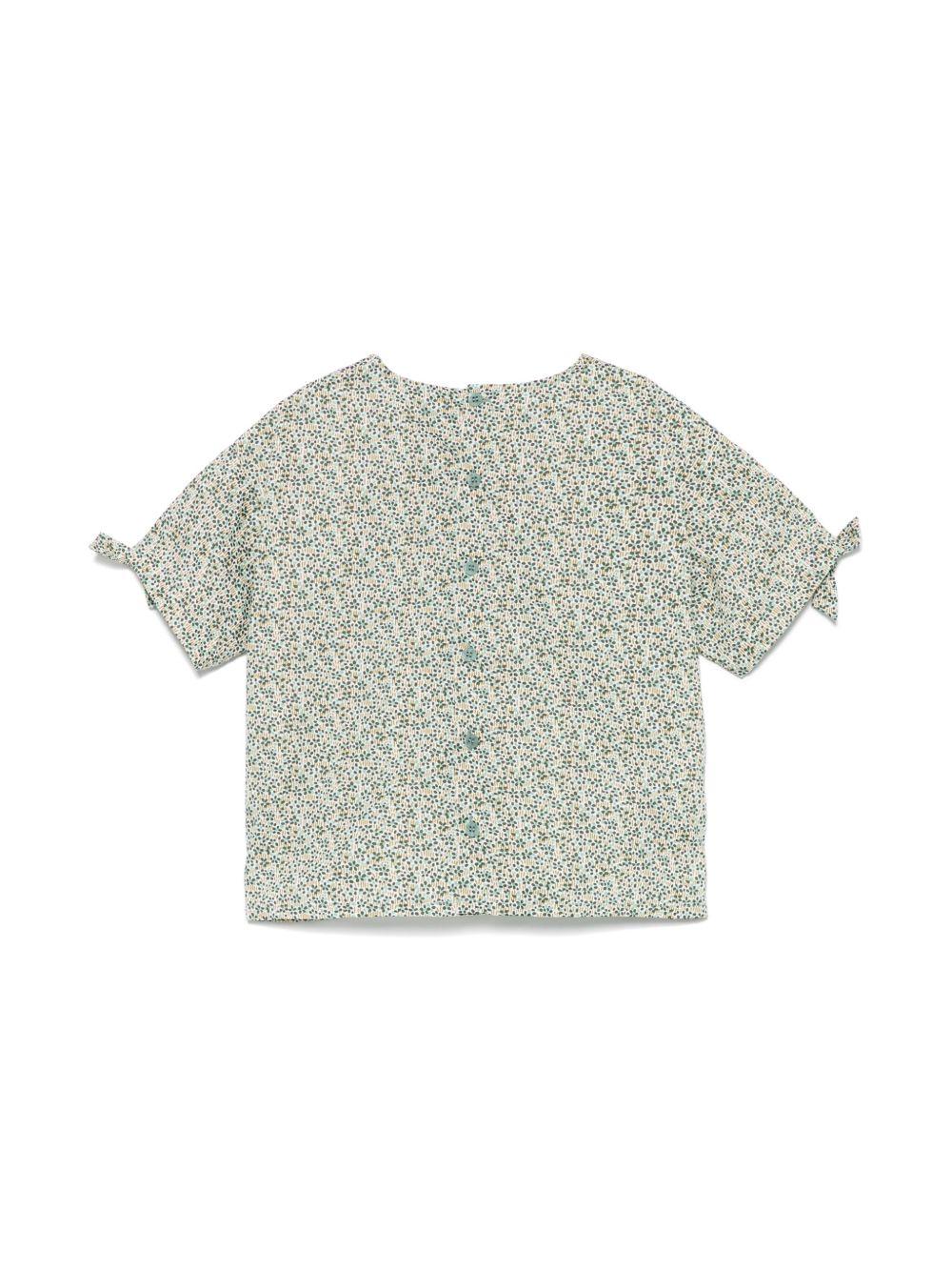 Top verde per bambina P25CC106C4139 577 Il Gufo 