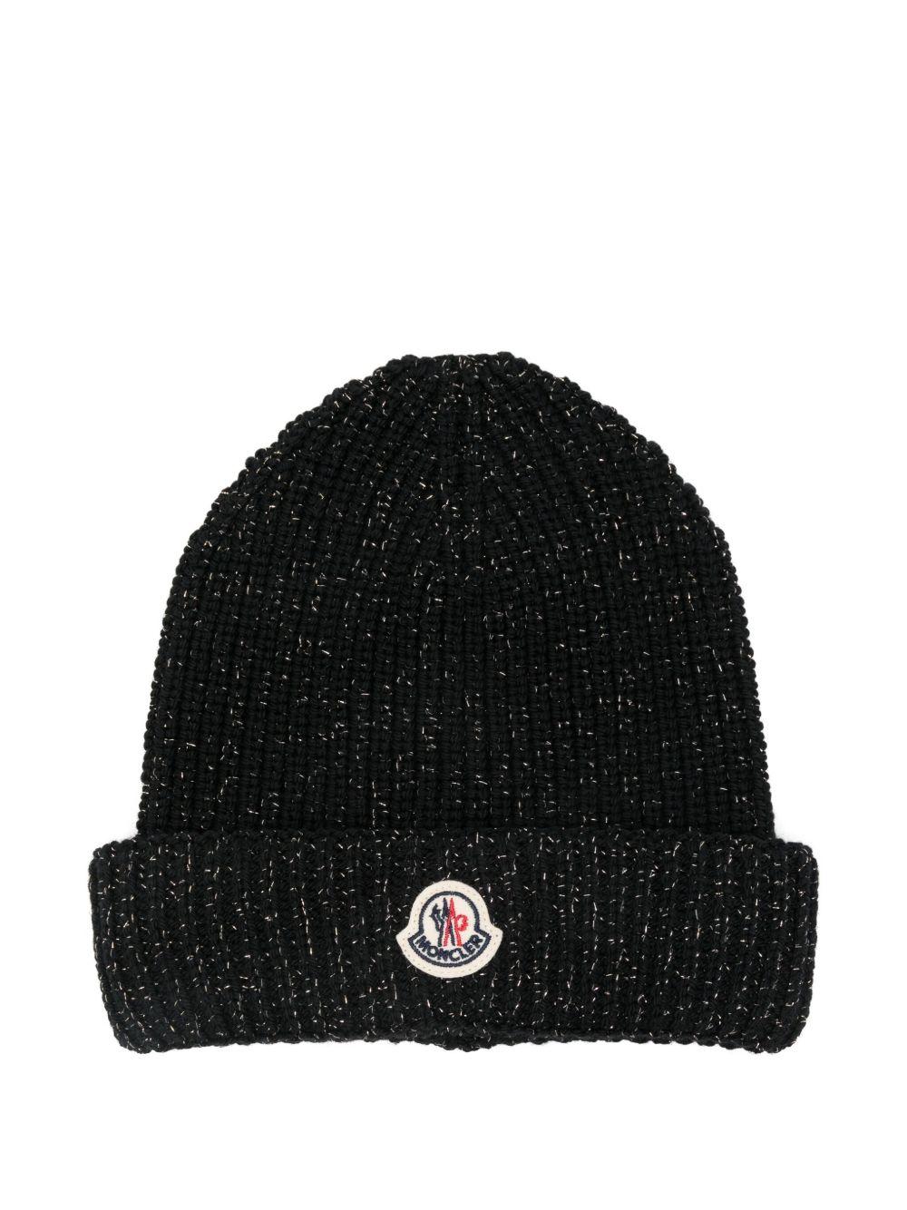 Cappello nero per bambino 9543B00021M8258 999 Moncler Kids 