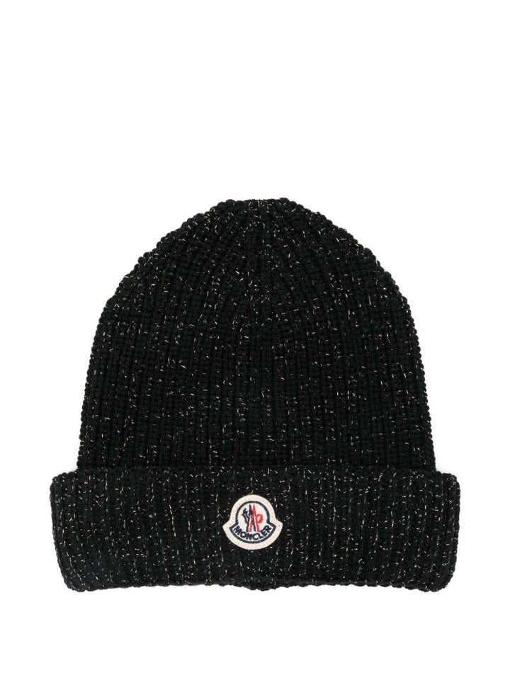 Cappello nero per bambino 9543B00021M8258 999 Moncler Kids 