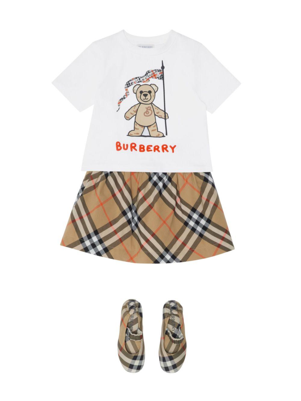 T-shirt bianca per neonato 8104509 A1464 Burberry Kids 