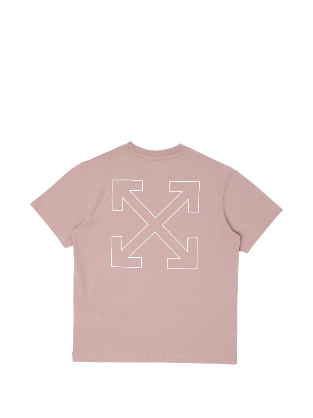 T-shirt rosa per bambina OG2B001S26JER001 9060 Off White Kids 