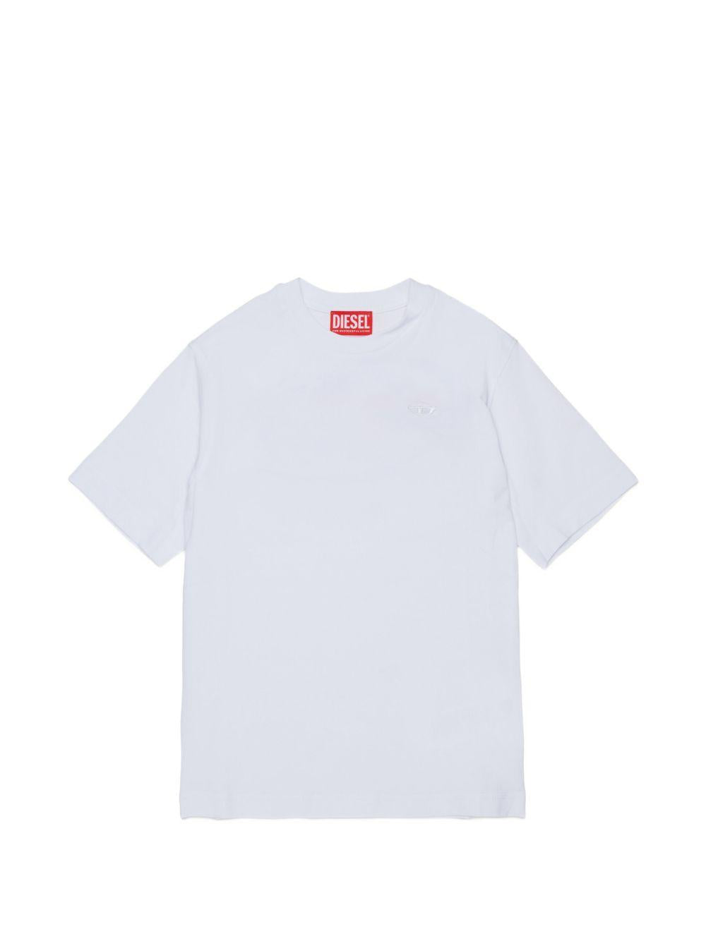 T-shirt bianca per bambino J02968KYA1Y K100 Diesel Kids 