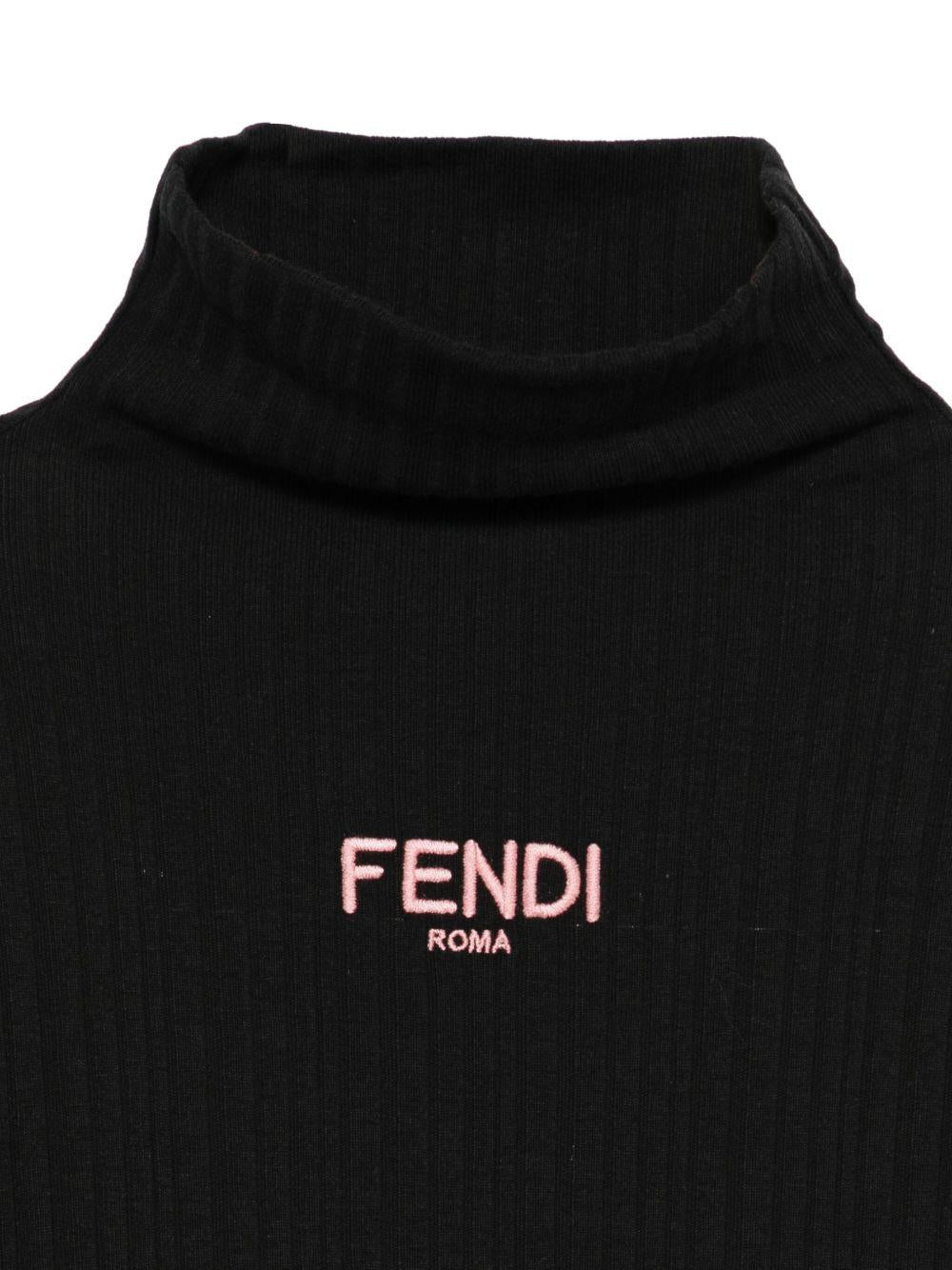 T-shirt nero per bambina JFI389AYMI F0GME Fendi Kids 