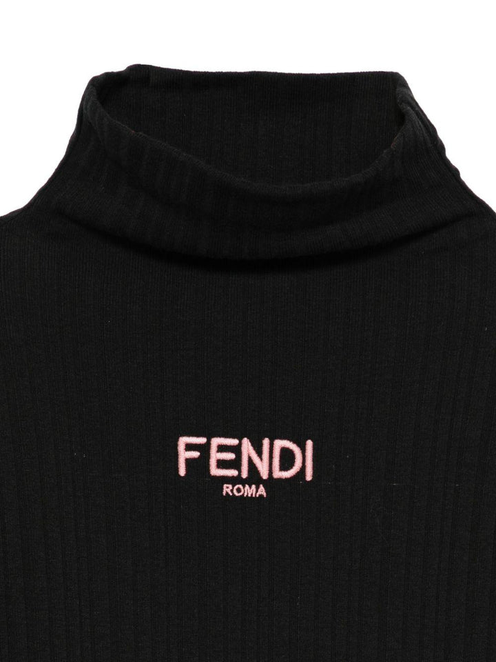 T-shirt nero per bambina JFI389AYMI F0GME Fendi Kids 