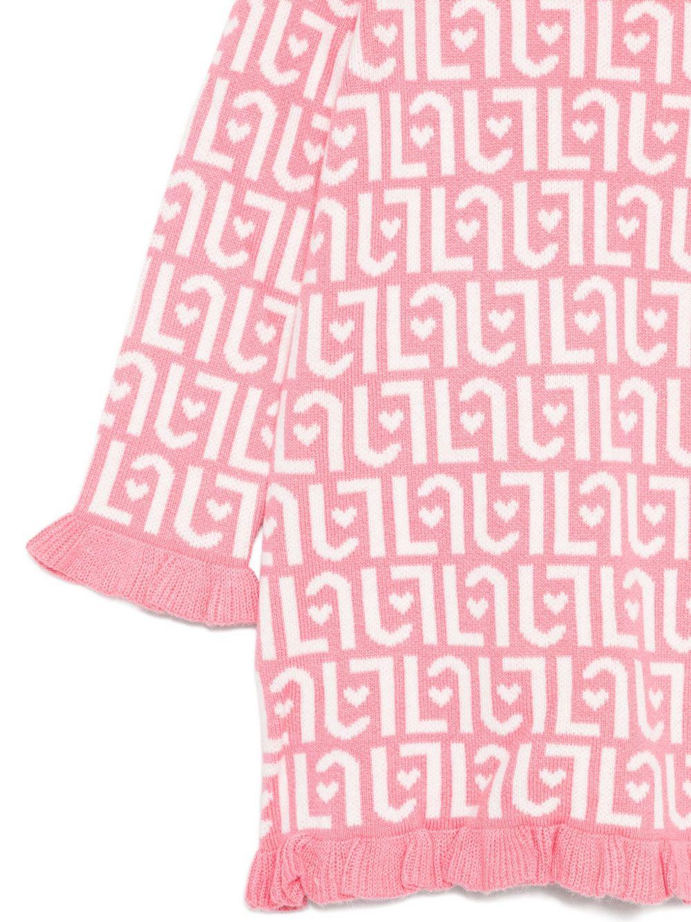 Abito rosa/bianco per neonata HF5055MA07E M9988 Liu Jo 