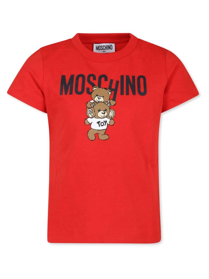T-shirt rossa per bambino con logo