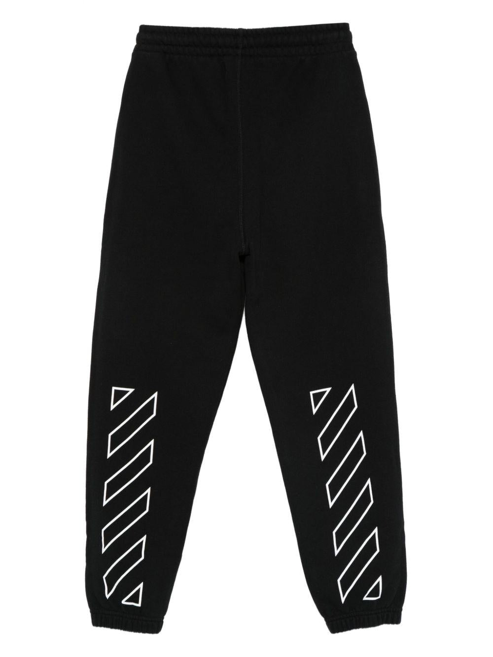 Pantalone nero per bambino OBCH001F25FLE004 1001 Off White Kids 
