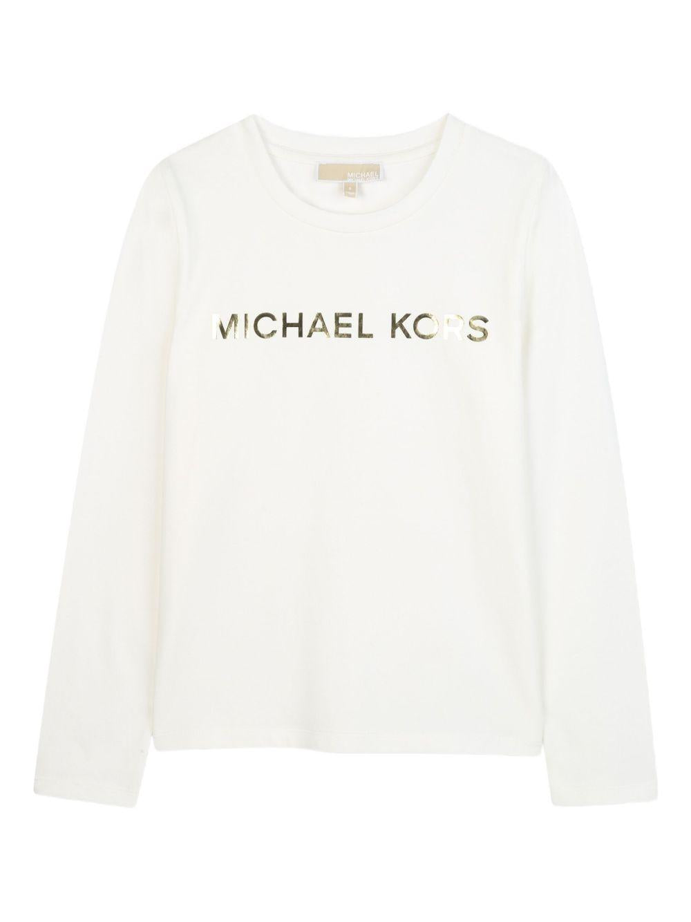 T-shirt bianca per bambina R30488 117 Michael Kors Kids 