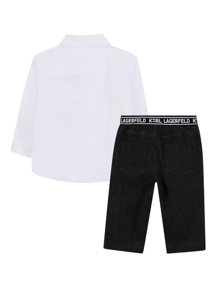 Completo bianco/nero per neonato Z30660 N50 Karl Lagerfeld Kids 