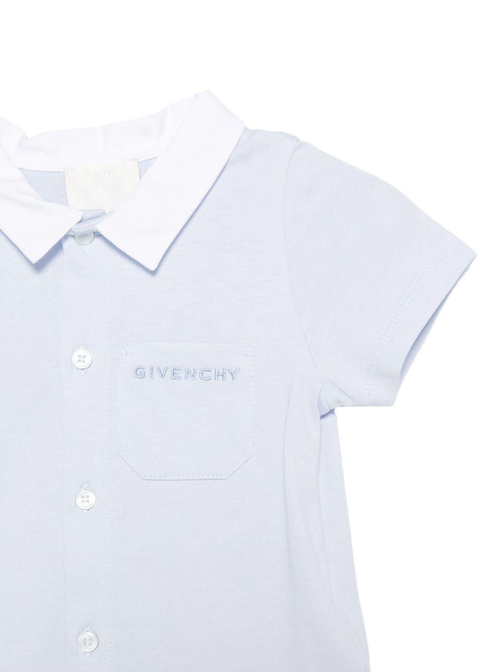 Tutina blu chiaro per neonato H31253 771 Givenchy Kids 